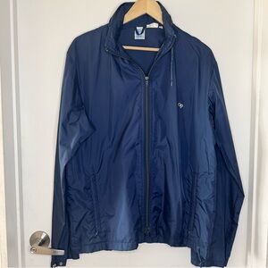 OP Vintage Men’s Windbreaker Jacket Navy MED British Hong Kong Tag Ocean Pacific